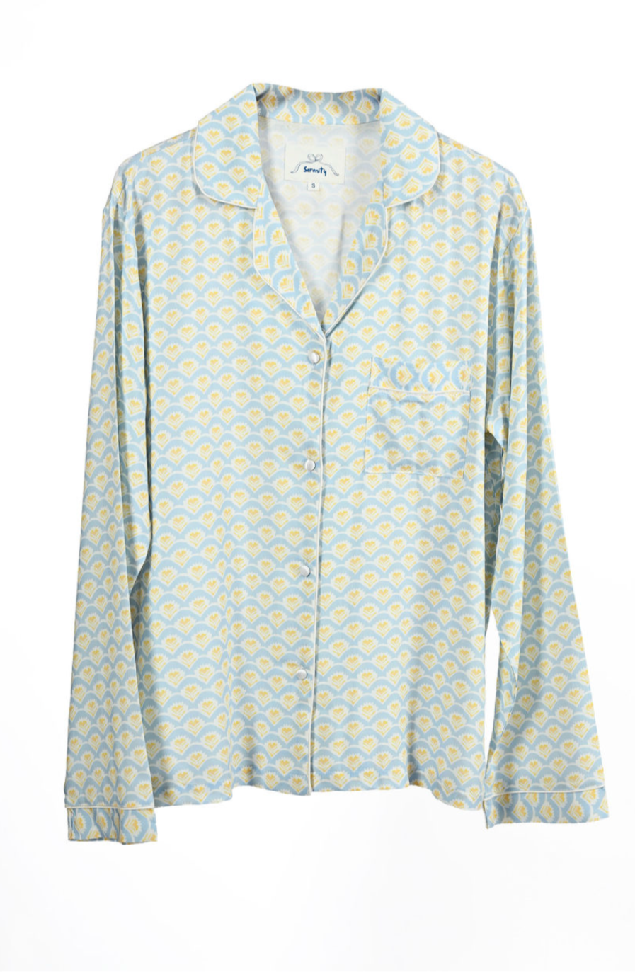 Soft yellow and blue pattern pajama